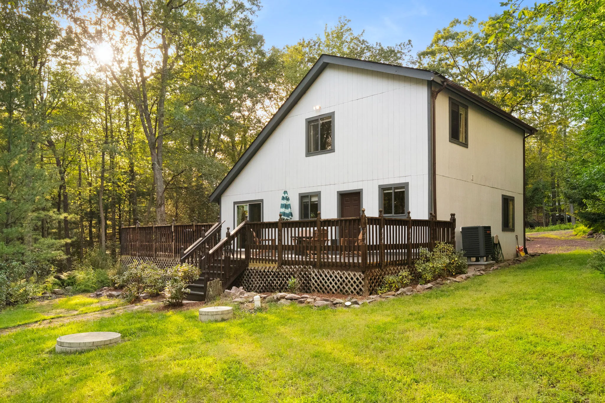 Deck and wooded yard, 16 of 19